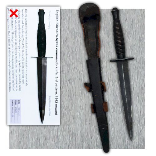 RARISSIME POIGNARD PARACHUTISTE ANGLAIS PARA WILLIAM RODGERS SHEFFIELD ENGLAND XX ORIGINAL