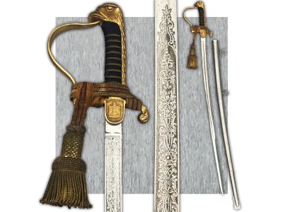 RARISSIME SABRE BLUCHER RÉPUBLIQUE ARABE UNIE HORSTER SOLINGEN XX ORIGINAL