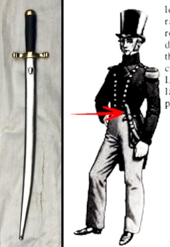 RARISSIME SABRE COURT DE VÉNNERIE, NAPOLEON III, YATAGAN, LAME GRAVÉE, XIX, ORIGINAL