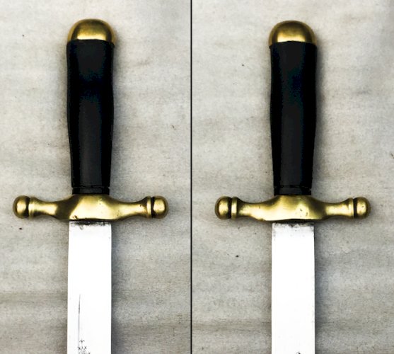 RARISSIME SABRE COURT DE VÉNNERIE, NAPOLEON III, YATAGAN, LAME GRAVÉE, XIX, ORIGINAL