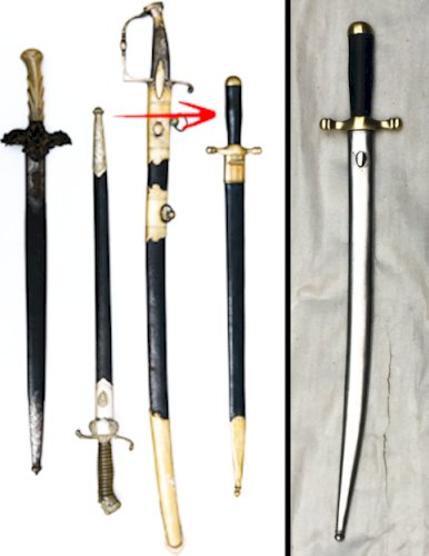 RARISSIME SABRE COURT DE VÉNNERIE, NAPOLEON III, YATAGAN, LAME GRAVÉE, XIX, ORIGINAL