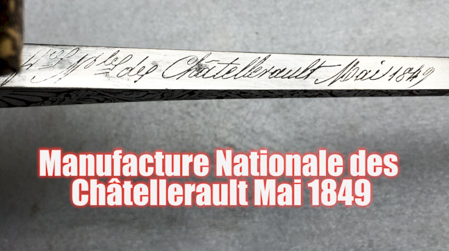 ✔RARISSIME SABRE DE LUXE DE HAUT OFFICIER MITRAILLEUR, SECONDE EMPIRE, DORURE DORIGINE, 1849, ORIGINAL