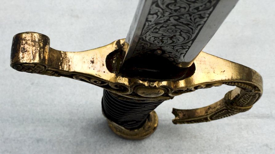 ✔RARISSIME SABRE DE LUXE DE HAUT OFFICIER MITRAILLEUR, SECONDE EMPIRE, DORURE DORIGINE, 1849, ORIGINAL