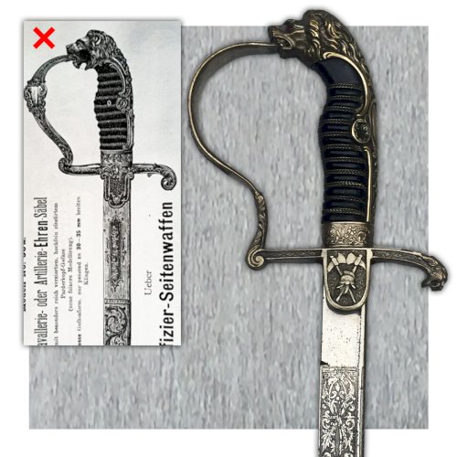 RARISSIME SABRE LUXE CHEF POMPIER PRUSSIEN - YEUX RUBIS - CLEM & JUNG - XIX - ORIGINAL