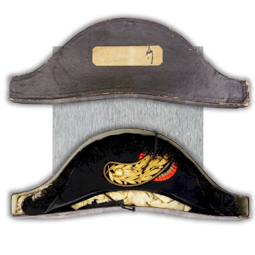 RARISSIME & SUPERBE BICORNE BELGE, ETAT MAJOR, FILE DORÉ, POUR OFFICIER, FIN XIX, ORIGINAL