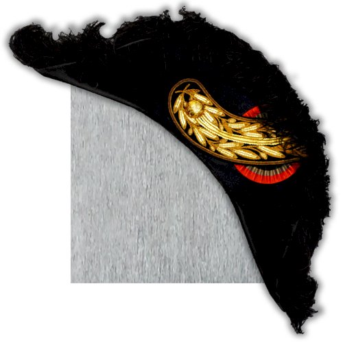 RARISSIME & SUPERBE BICORNE BELGE, ETAT MAJOR, FILE DORÉ, POUR OFFICIER, FIN XIX, ORIGINAL