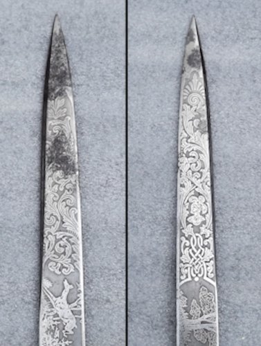 RARISSIME & SUPERBE DAGUE DE CHASSE ALLEMANDE,  PRIX DE TIR , EICKORN  LAME GRVAÉE, ORIGINAL