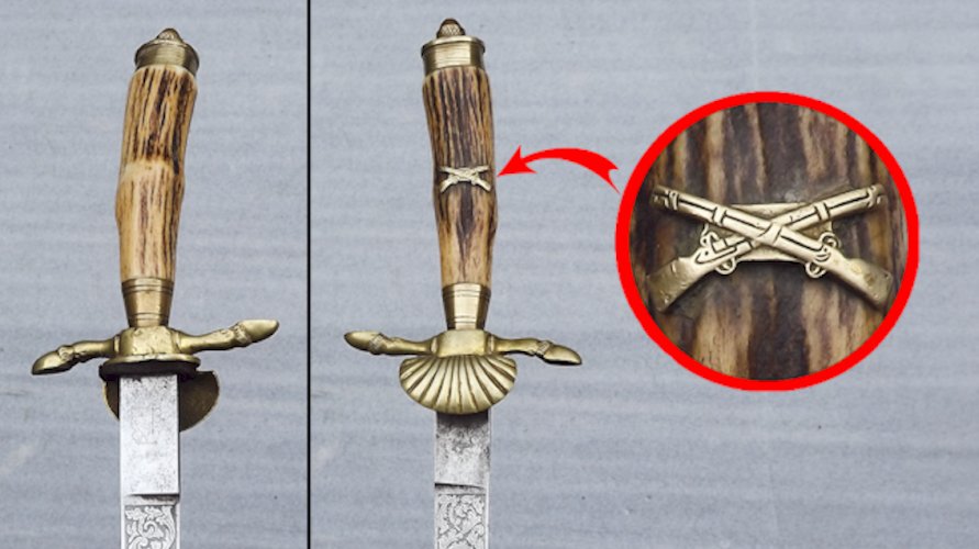 RARISSIME & SUPERBE DAGUE DE CHASSE ALLEMANDE,  PRIX DE TIR , EICKORN  LAME GRVAÉE, ORIGINAL