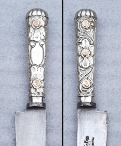 RARISSIME & SUPERBE DAGUE / GLAIVE ARGENTINE, TYPE GAUCHO, XIX, ENTIÈREMENT GRAVÉ, ORIGINAL