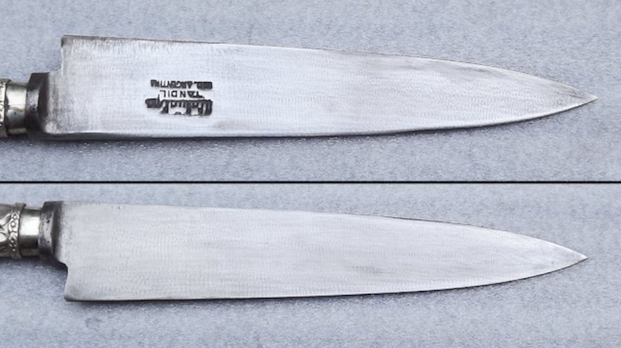 RARISSIME & SUPERBE DAGUE / GLAIVE ARGENTINE, TYPE GAUCHO, XIX, ENTIÈREMENT GRAVÉ, ORIGINAL