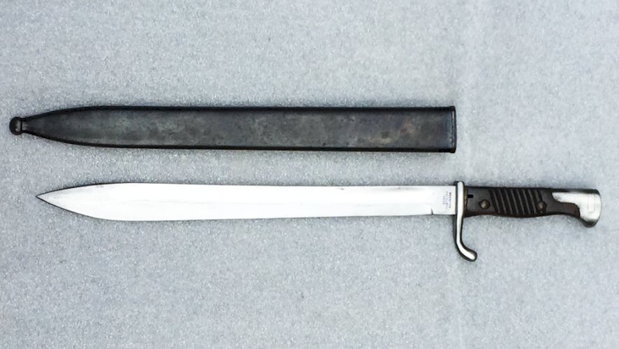 RARISSIME & SUPERBE GLAIVE / BAIONNETTE ALLEMANDE, PRUSSIENNE, H.MUNDLOS & C°, WW1, ORIGINAL