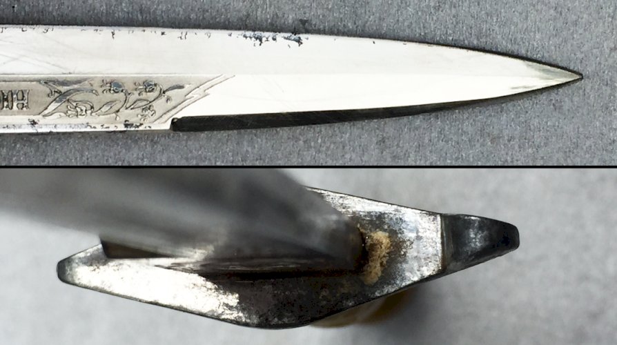 RARISSIME & SUPERBE POIGNARD / SABRE ALLEMAND GRAVÉ D'OR HIGH LIFE 1910 CUCHILLO ORIGINAL