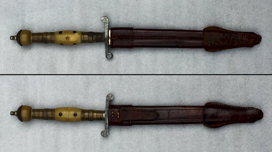 RARISSIME & SUPERBE POIGNARD / SABRE ALLEMAND GRAVÉ D'OR HIGH LIFE 1910 CUCHILLO ORIGINAL