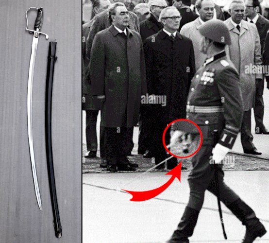 RARISSIME & SUPERBE SABRE R.D.A., ALLEMAGNE DE L'EST, URSS + CEINTURON, GUERRE FROIDE, #1