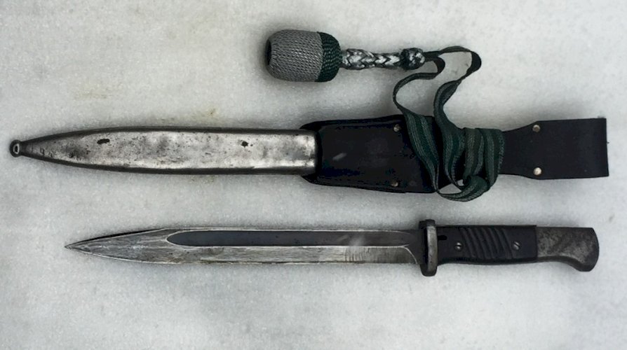 RARISSIME & SUPERBE SABRE/DAGUE BAIONNETTE K98 AVEC DRAGONNE CARL EICKHORN WW2 ORIGINAL