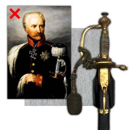 RARISSIME & TRES BELLE ÉPÉE / SABRE PRUSSIEN, XIX, KAISER, CARL EICKHORN SOLINGEN, ORIGINAL