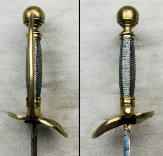 RARISSME & LUXUEUSE ÉPÉE / SABRE ETAT MAJOR FRANCAIS,  OR & BLEUE  LOUIS PHILIPPE, XIX, ORIGINAL