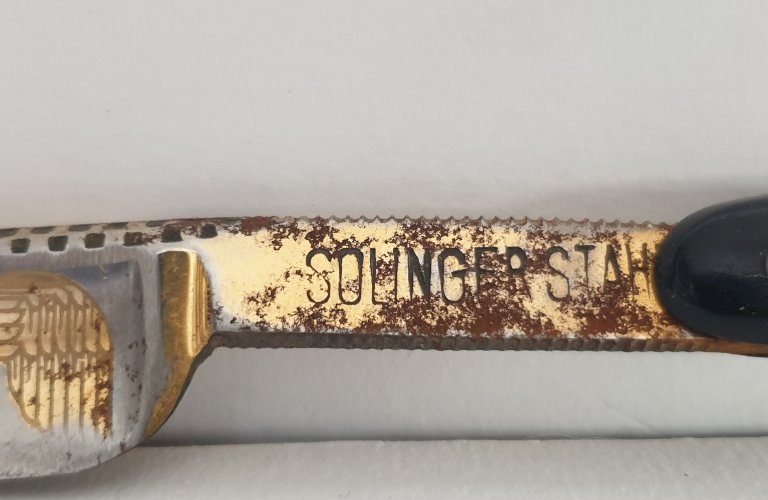 rasoir droit Solinger vintage à lame creuse, fabriqué en Allemagne