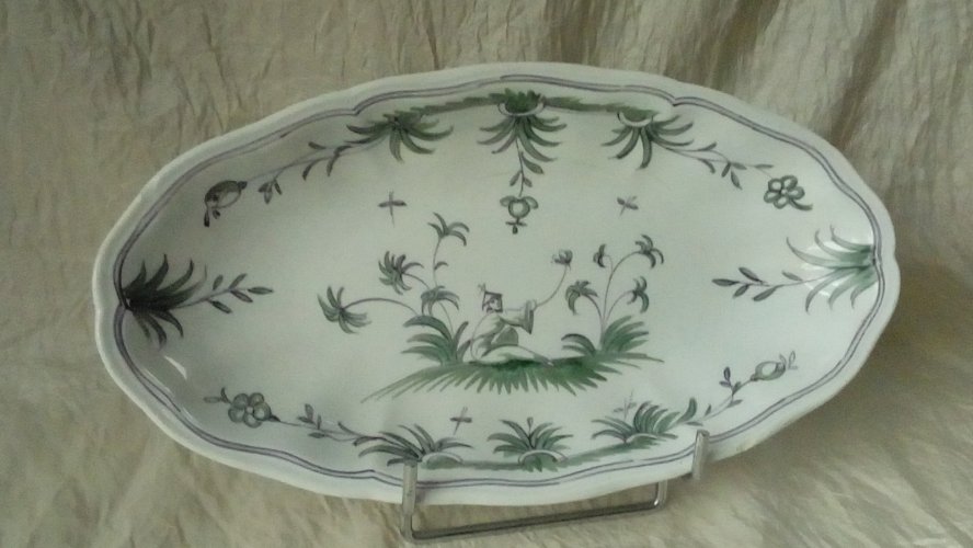 RAVIER EN FAIENCE DECOR AU CHINOIS LUNÉVILLE *