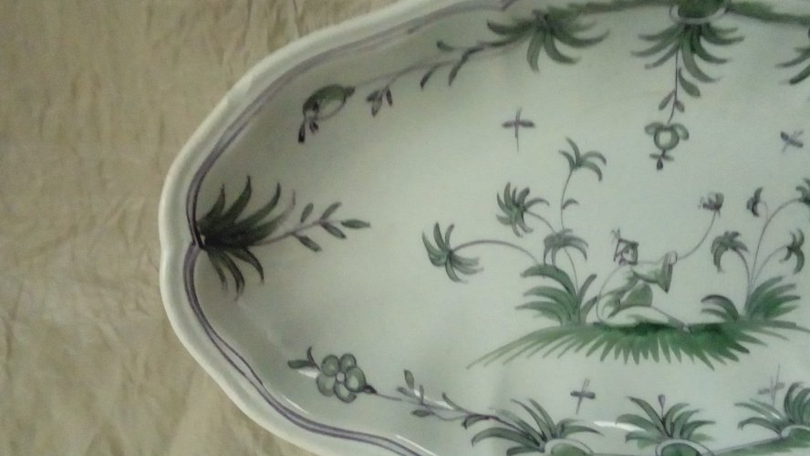 RAVIER EN FAIENCE DECOR AU CHINOIS LUNÉVILLE *