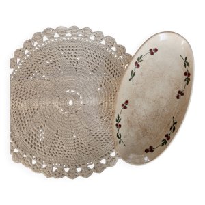 Ravier ovale ancien terre de fer – Somain – Modèle Sorbier