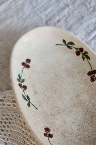 Ravier ovale ancien terre de fer – Somain – Modèle Sorbier