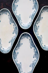 Vintage platter faience Saint Amand New Factory Northern Ceramics