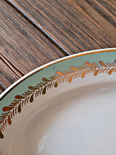 Raviers Lunéville Pierrefonds, dorure et feuillage doré (lot de 2)