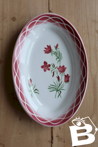 Raviers vintage faïence Sarreguemines Digoin modèle Aude – Décor floral