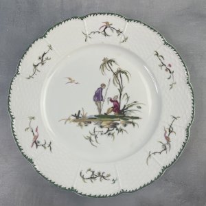 RAYNAUD assiette en porcelaine de Limoges décor SI KIANG scène n°5  Ø ~24.3cm