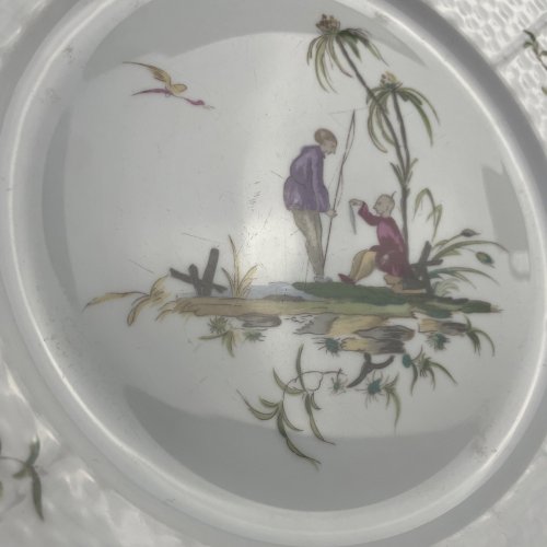 RAYNAUD assiette en porcelaine de Limoges décor SI KIANG scène n°5  Ø ~24.3cm