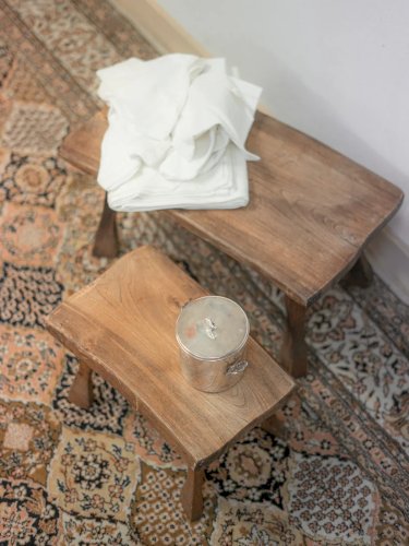 Regis, la paire de tabourets brutaliste N°663