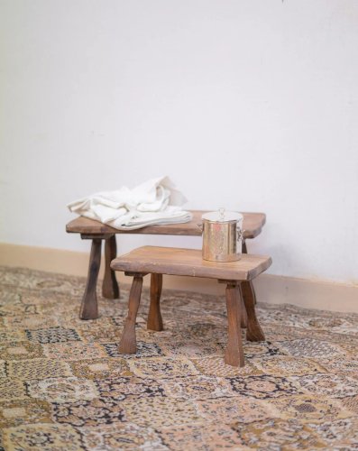 Regis, la paire de tabourets brutaliste N°663