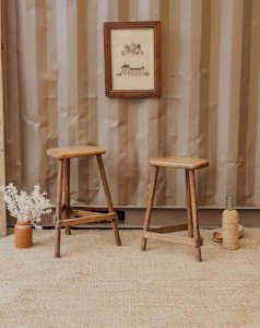 Regis, the pair of wooden bar stools No. 793