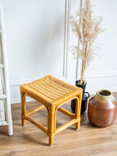 Regis, le mini tabouret en osier N°329