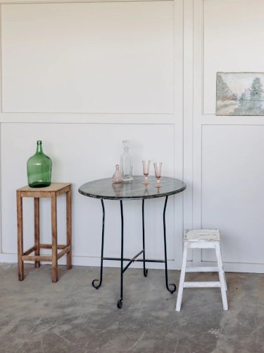 Regis, le tabouret blanc en bois N°495