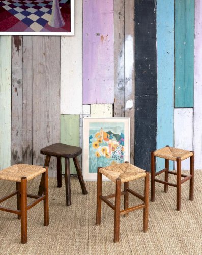 Regis, le tabouret en paille N°151