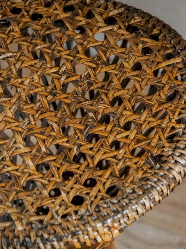 Regis, le tabouret en rotin N°754