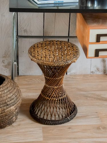 Regis, le tabouret en rotin N°754