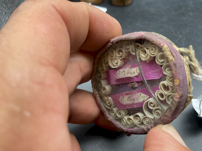 Reliquaire 2 reliques Saint DONAT , SAINT MARLY