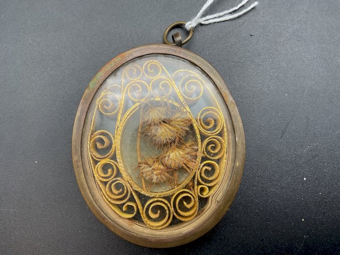 Reliquaire Agnus Dei agneau Vierge Pieta Rome cire .