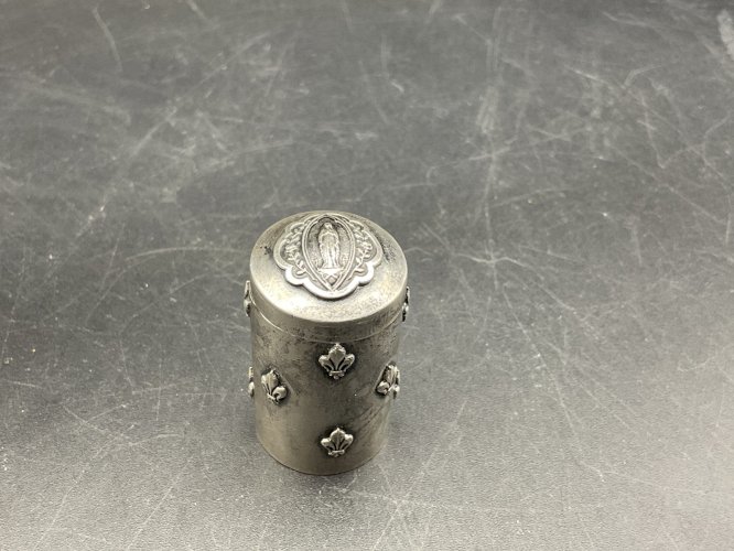 RELIQUAIRE de VOYAGE argent .