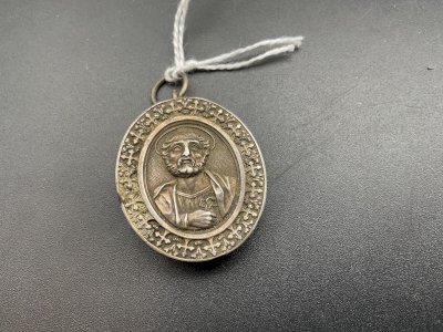 Silver reliquary, 2 relics ST ANDREW, SAINT PAUL