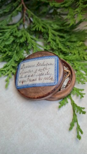 Reliquaire rond ancien XIX ème relique religieuse