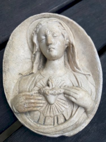Reliquaire Vierge Marie en écume de mer