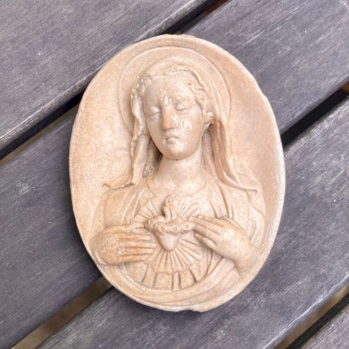 Reliquaire Vierge Marie en écume de mer