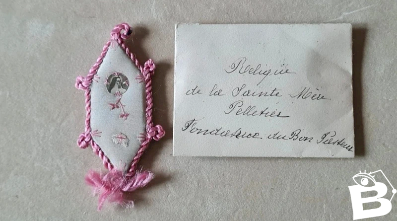 Relique de la sainte mère pelletier fondatrice du bon pasteur