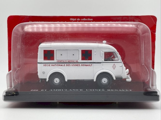  206 E1 Ambulance Usines Renault 1/43 Hachette