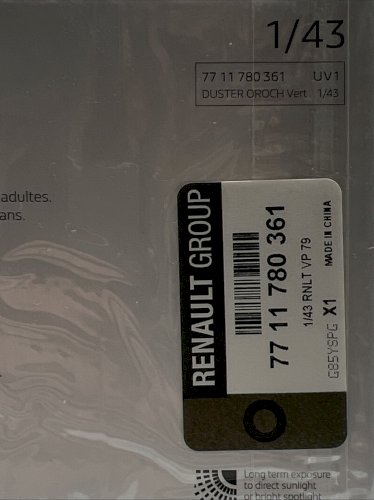 Renault Duster Oroch (2015) 1/43 Norev