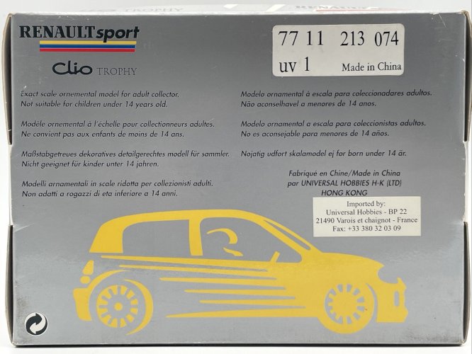 Renault Sport Clio Trophy 1/43 Universal Hobbies